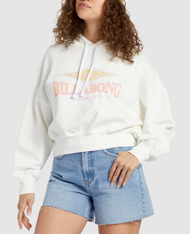 Billabong Womens All Time Fleece Pullover Hoodie Sweatshirt