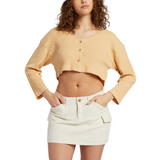 Billabong Womens Easy As Knit Cropped Cardigan