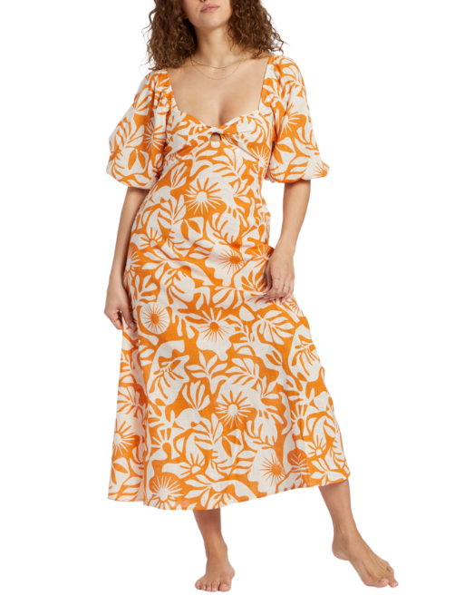 fitted lace wedding dress Womens Sun Glow Maxi Dress – Billabong AU main image 1