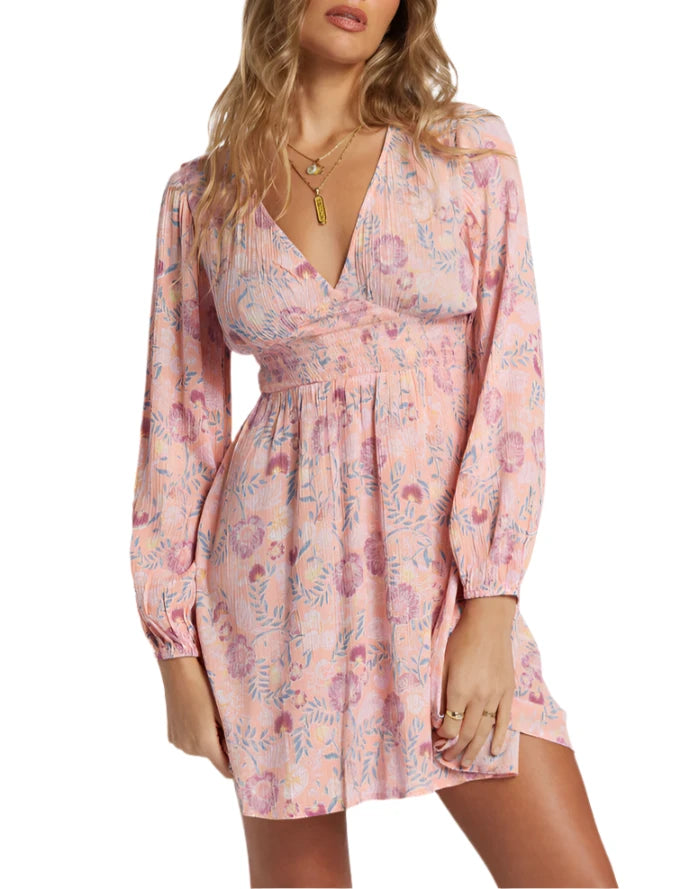 Billabong Womens In Ur Dreams Long Sleeve Mini Dress ShopCGX Billabong Womens In Ur Dreams Long Sleeve Mini Dress ShopCGX