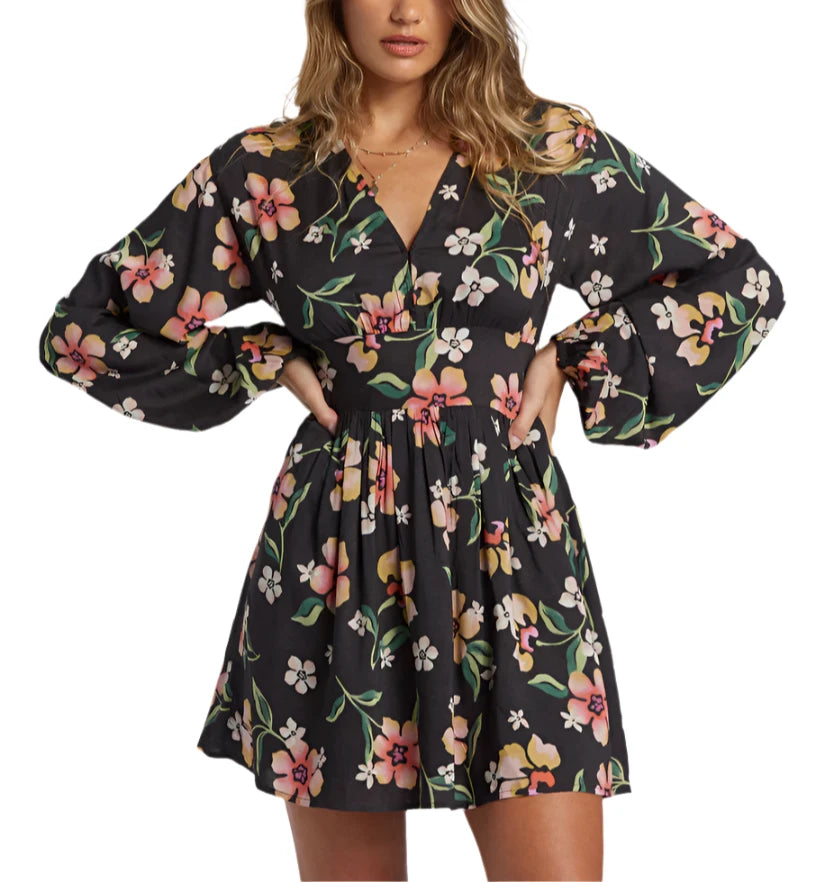 Billabong Womens Night Bloom Mini Dress