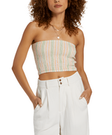 Billabong Womens Keep It Simple Smocked Crop Top