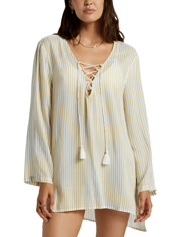 Billabong Womens Blue Skies Gauze Beach Cover-Up