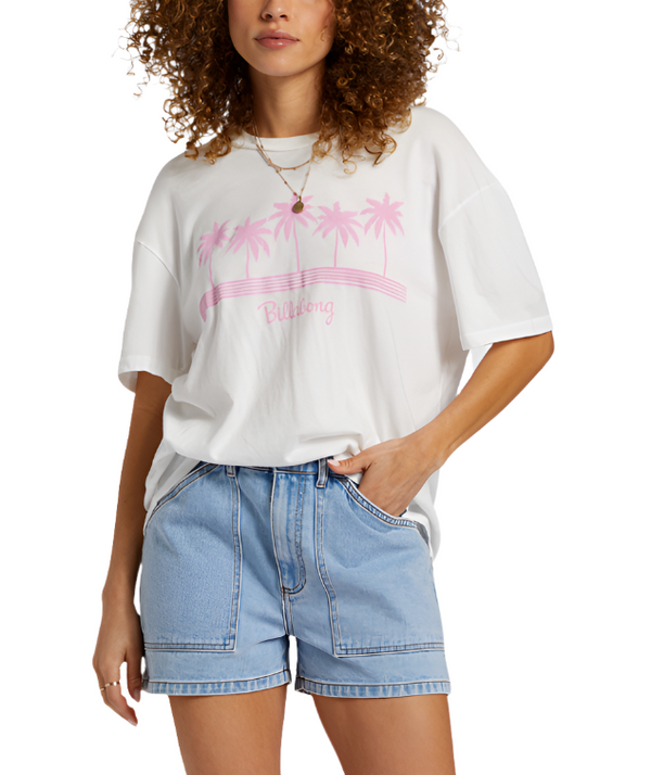 Billabong Womens Vacation Spot Oversized Short Sleeve T-Shirt