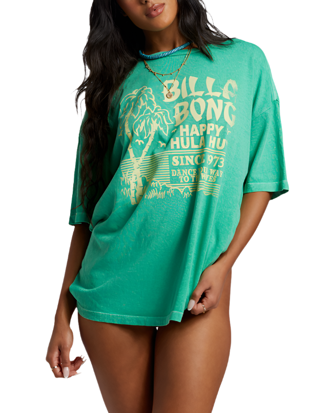 Billabong Womens Hula Hut Oversized Short Sleeve T-Shirt