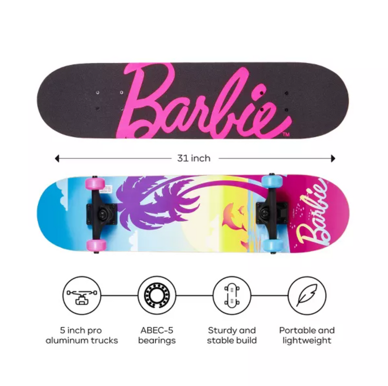 Sakar Barbie 31" Popsicle Skateboard