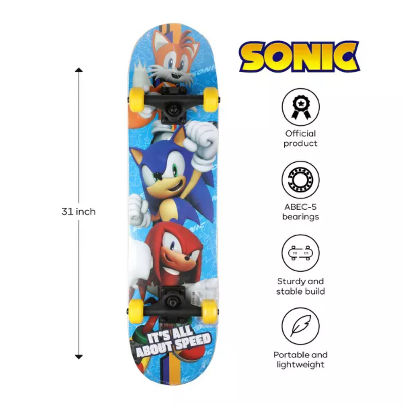 Sakar Sonic 31" Popsicle Skateboard