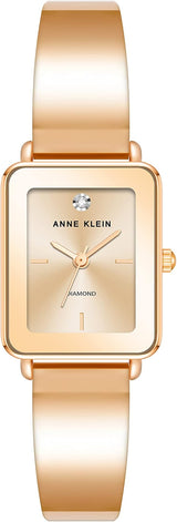 Anne Klein Womens Genuine Diamond Dial Bangle Watch