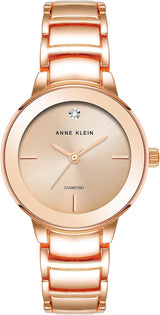 Anne Klein Womens Genuine Diamond Dial Bracelet Watch