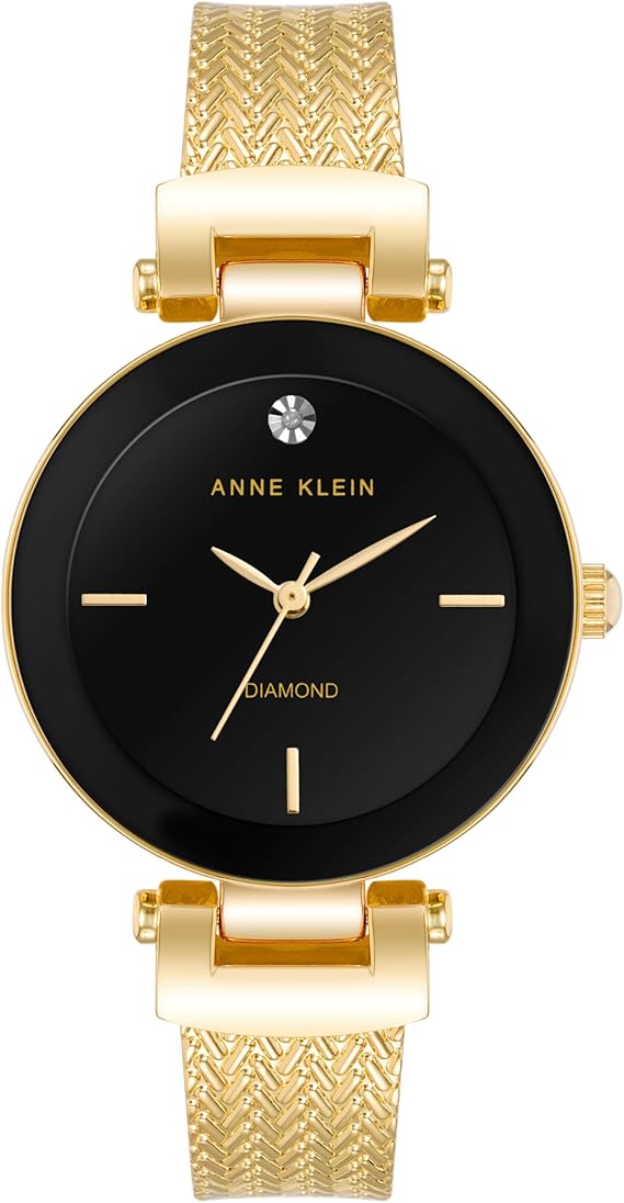 Anne Klein Womens Genuine Diamond Dial Bangle Watch