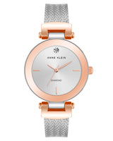 Anne Klein Womens Diamond Dial Two-Tone Bracelet Watch