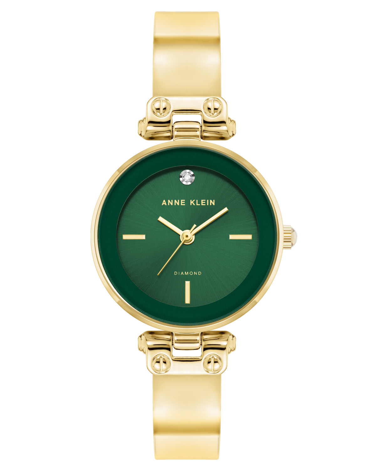 Anne Klein Women\'s Gold And Green Analog Genuine Diamond Dial Bracelet Watch Diamond Dial Bracelet Watch | Anne Klein main image 2