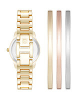 Anne Klein Gold-Tone Watch & Bracelet Set - 3-Piece