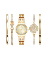 Anne Klein Gold-Tone Watch & Bracelet Set - 5-Piece