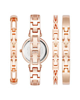 Anne Klein Womens Rose Gold Watch & Bracelet Set