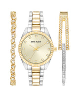 Anne Klein Womens Two-Tone Watch & Bracelet Set - 3-Piece