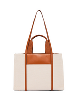 Anne Klein Medium Color Blocked Canvas Tote Handbag