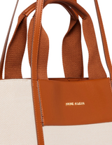 Anne Klein Medium Color Blocked Canvas Tote Handbag