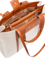 Anne Klein Medium Color Blocked Canvas Tote Handbag