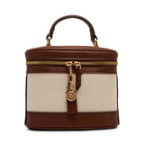 Anne Klein Train Case Crossbody Handbag with Detachable Strap