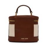 Anne Klein Train Case Crossbody Handbag with Detachable Strap