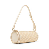Anne Klein Straw Barrel Satchel Handbag