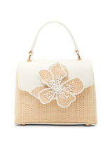 Anne Klein Flower Top Handle Crossbody Handbag with Convertible Strap