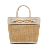 Anne Klein Mini Straw Tote Handbag
