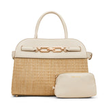 Anne Klein Straw Satchel Handbag