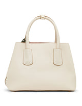 Anne Klein Bonded Satchel Handbag with Floral Charm