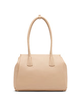 Anne Klein Bonded Tote Handbag with Floral Charm