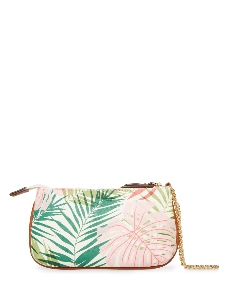 Anne Klein Palm Print Wrislet With Chain Strap