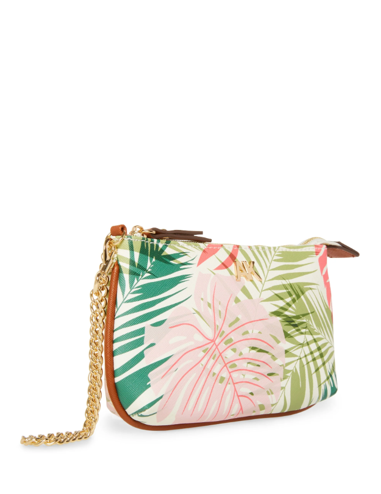 Anne Klein Palm Print Wrislet With Chain Strap