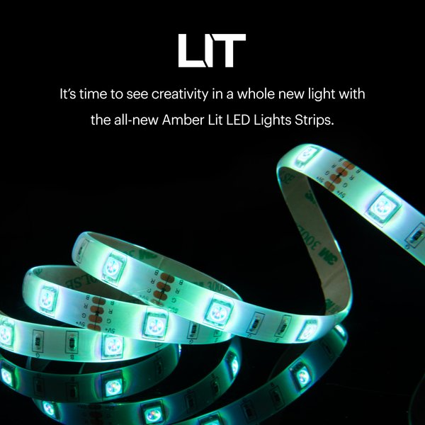 Jetson Amber Lit LED Light-Up Strips 3-Foot Long Strip