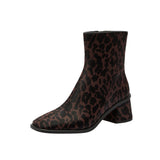 Coach Womens Leopard Print Gigi Bootie Boots