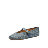 COACH Womens Crystal Signature Denim Mary Jane Shoes