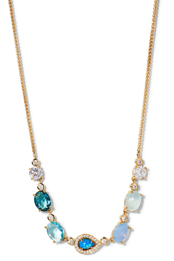 Nadri Blue Lagoon Frontal Necklace