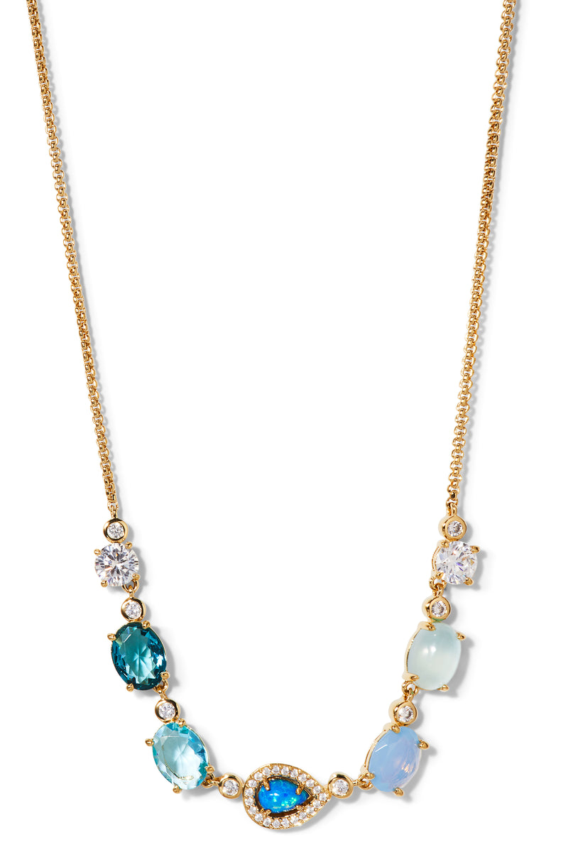 Nadri Blue Lagoon Frontal Necklace