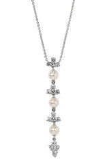 Nadri Venus Multi Pearl Y Necklace