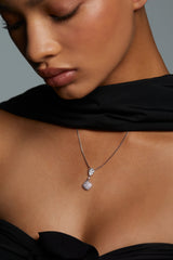 Nadri Crushed Pave Cushion Drop Necklace