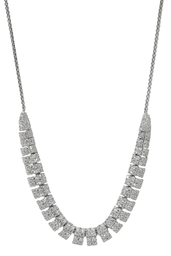 Nadri Crushed Pave Frontal Necklace