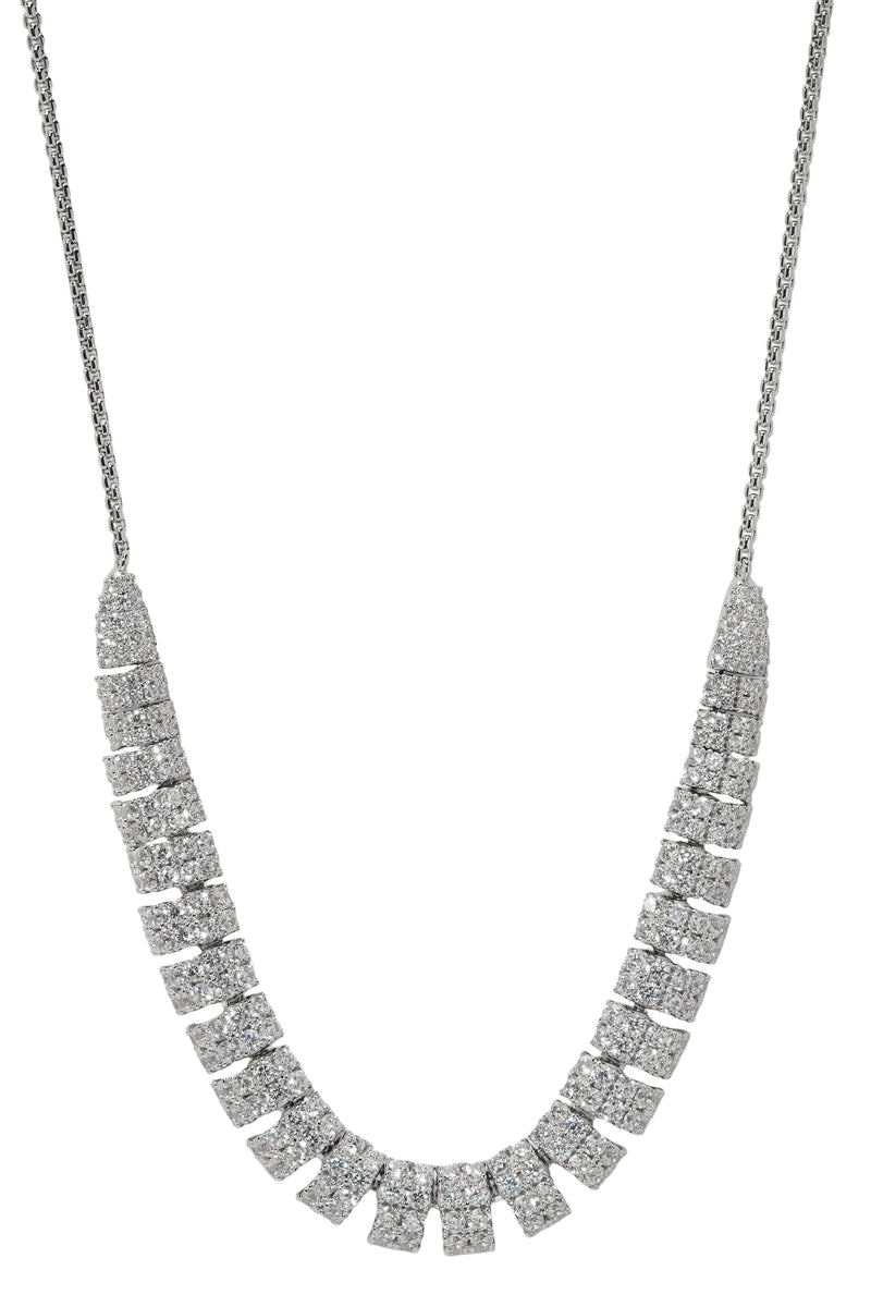 Nadri Crushed Pave Frontal Necklace