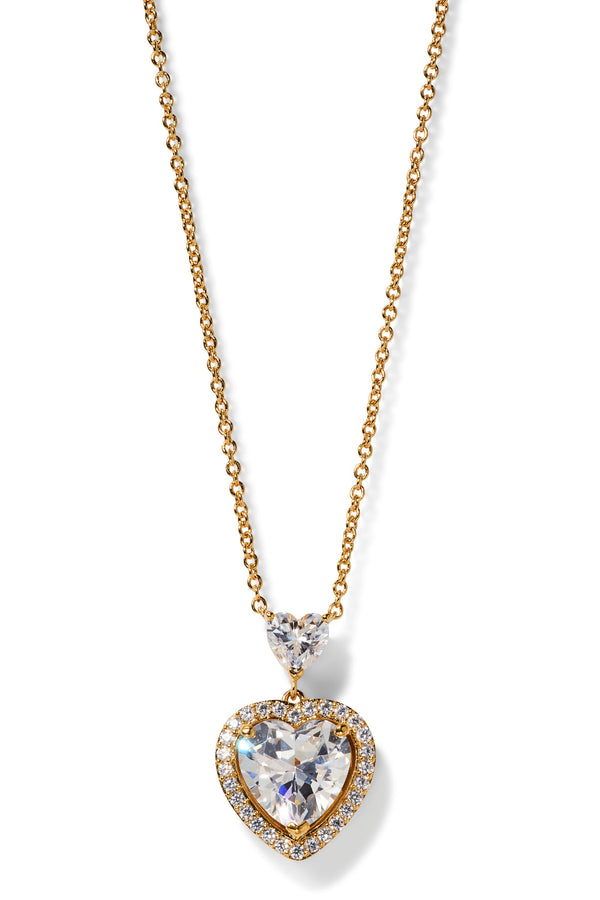 Nadri Le Bisou Halo Heart Necklace