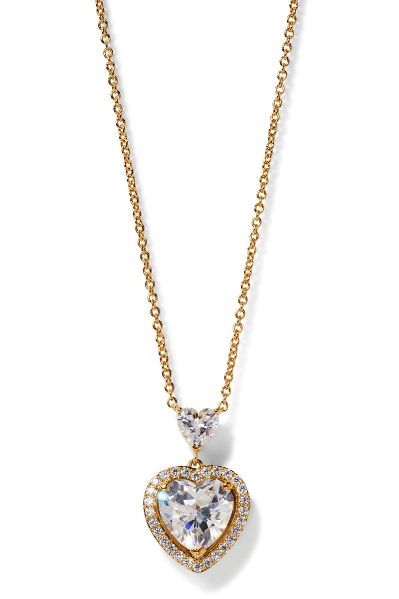 Nadri Le Bisou Halo Heart Necklace