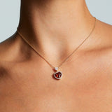 Nadri Le Bisou Red Halo Necklace