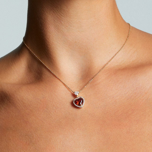 Nadri Le Bisou Red Halo Necklace