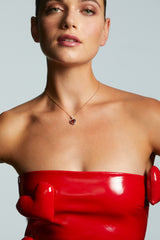Nadri Le Bisou Red Halo Necklace