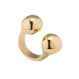 UNOde50 Zen Gold-Plated Bead Ring - Size 7.5