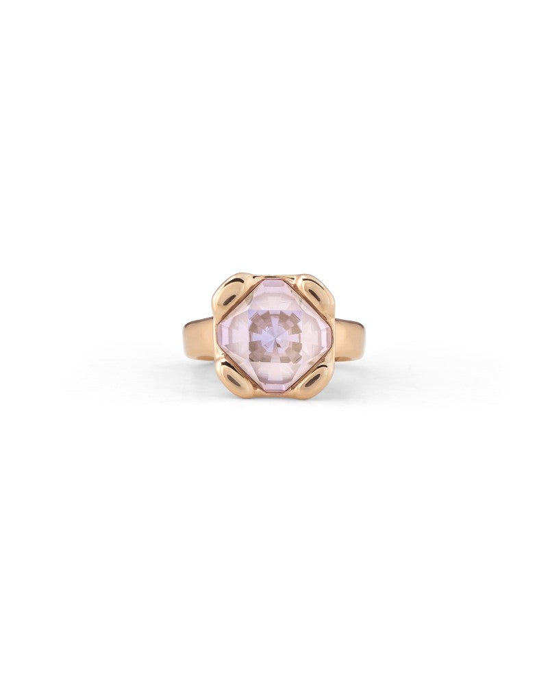 UNOde50 Rock N' Pink Gold Plated Ring - Size 8.5