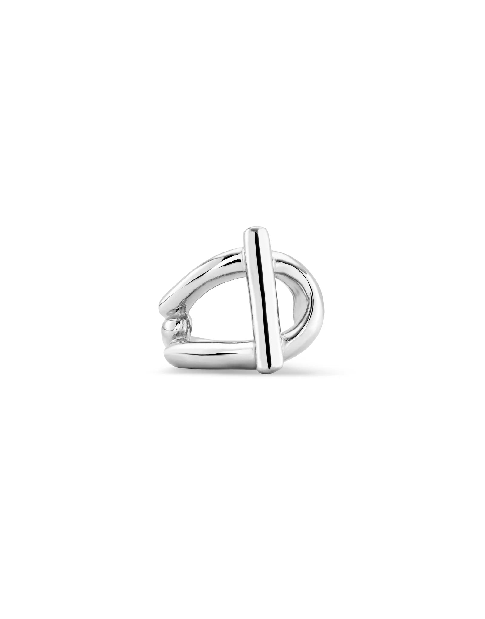UNOde50 Youthful Silver-Plated Link Shaped Ring - Size 8.5